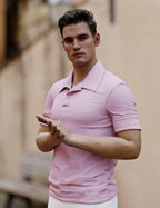Close-up of DAZ Studio Genesis 8 male polo shirt fabric texture and collar detail - DAZ3D casual menswear
